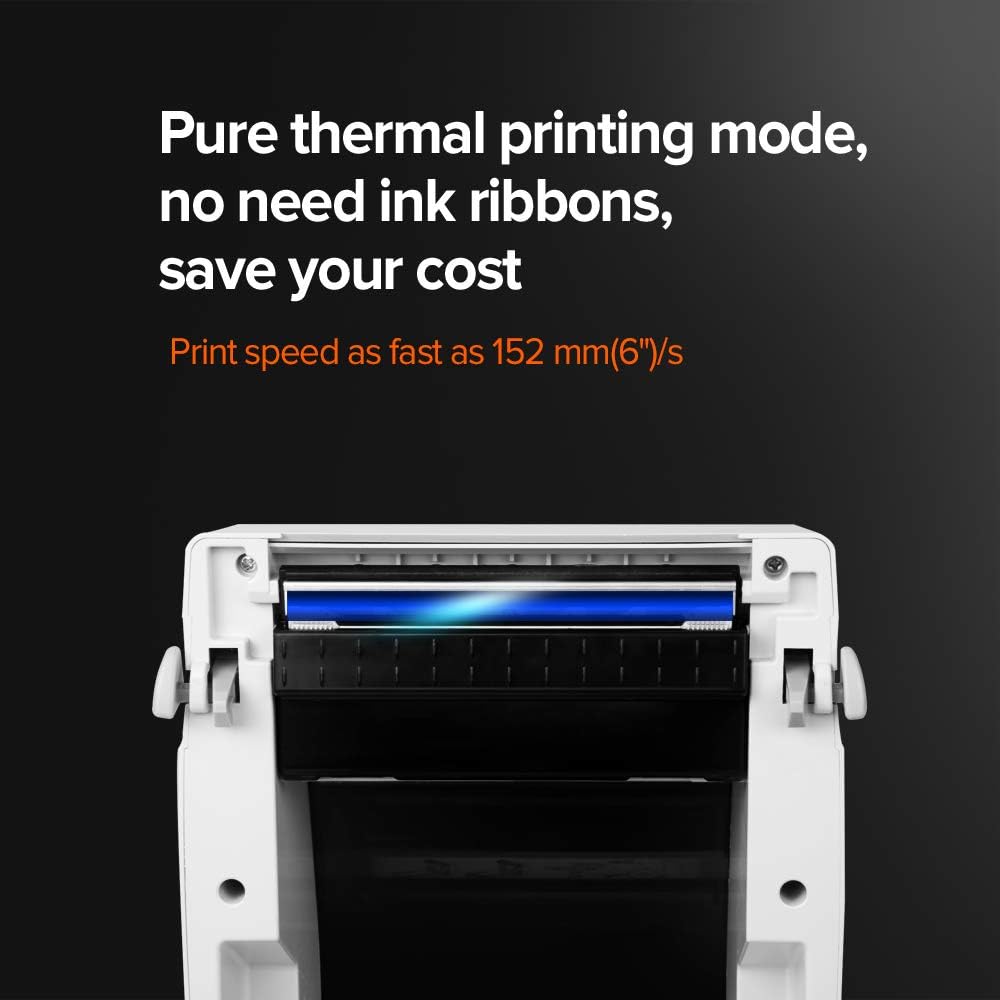 Fangtek Thermal Shipping Label Printer - Direct Thermal High Speed Printer - Compatible with , Ebay, Etsy, Shopify - 4×6 Label Printer & Multifunctional Printing - Image 3